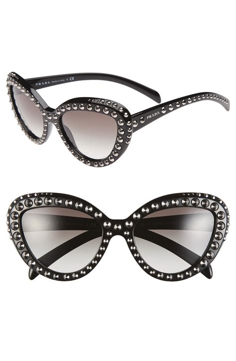 prada car eye|Prada cat eye studded sunglasses.